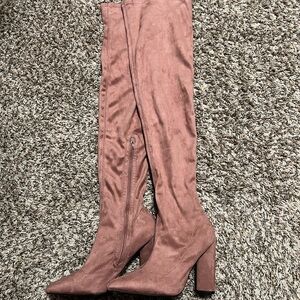 Qupid Blush Over-the-Knee Boots